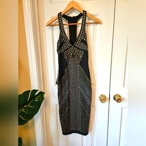 Elegant Black and Gold Women's Dress